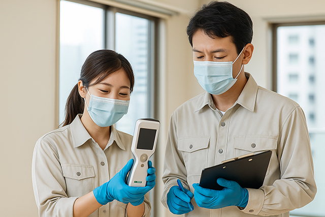 除菌・消臭後の空気環境を“見える化”してご報告